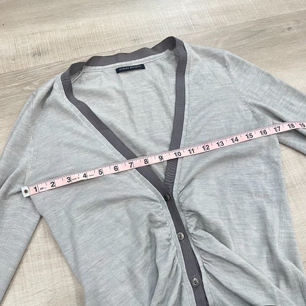 Gray Button Down Cardigan - image 3